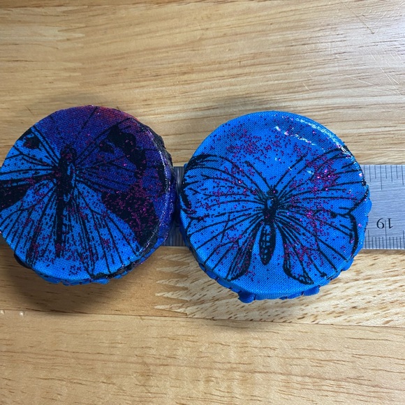 Plugs, Mariposa 🦋 Butterfly Wood Wrapped in Fabric - Picture 5 of 6
